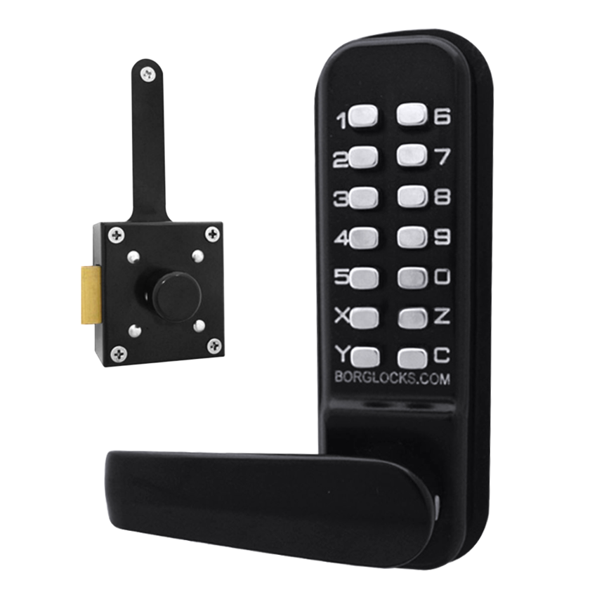 BORG LOCKS BL4409 Wooden Gate Digital Lock With Slam Latch And Holdback - BL4409MG