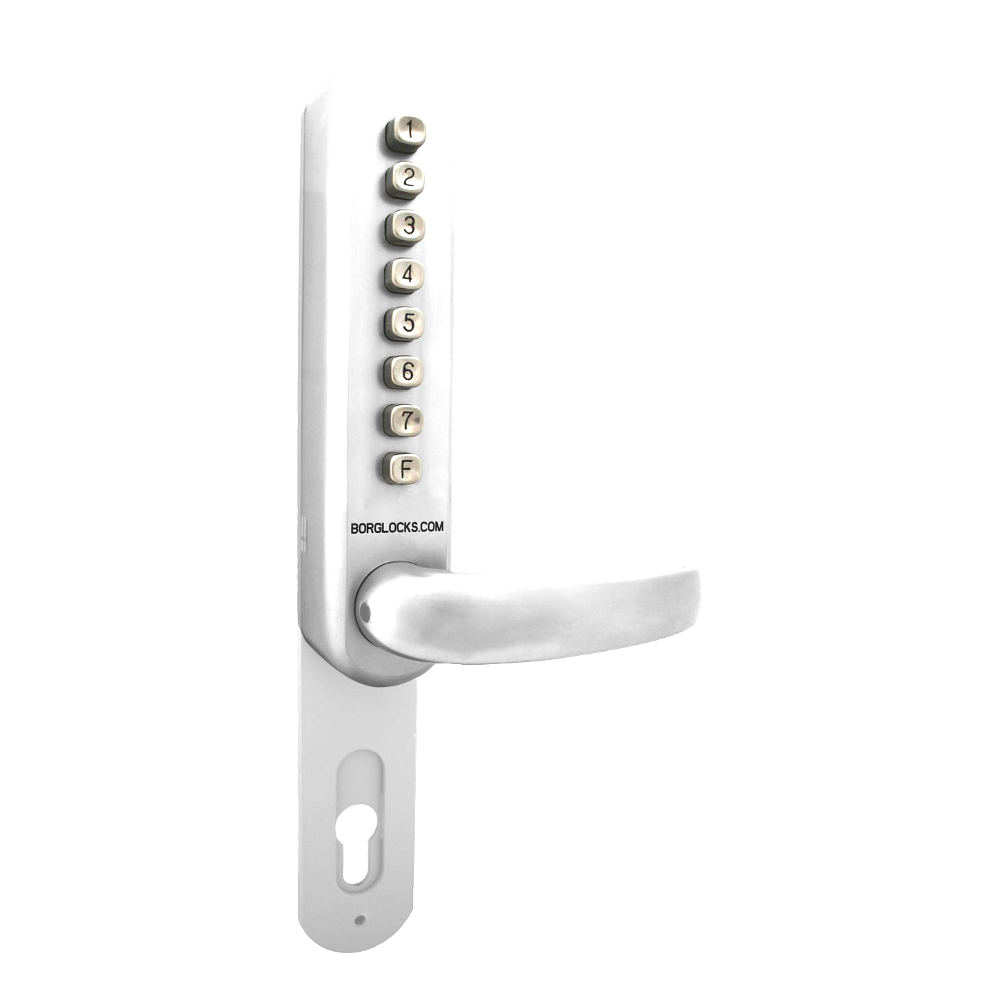 BORG LOCKS BL6100 Narrow Style Digital Lock With UPVC Extension - White