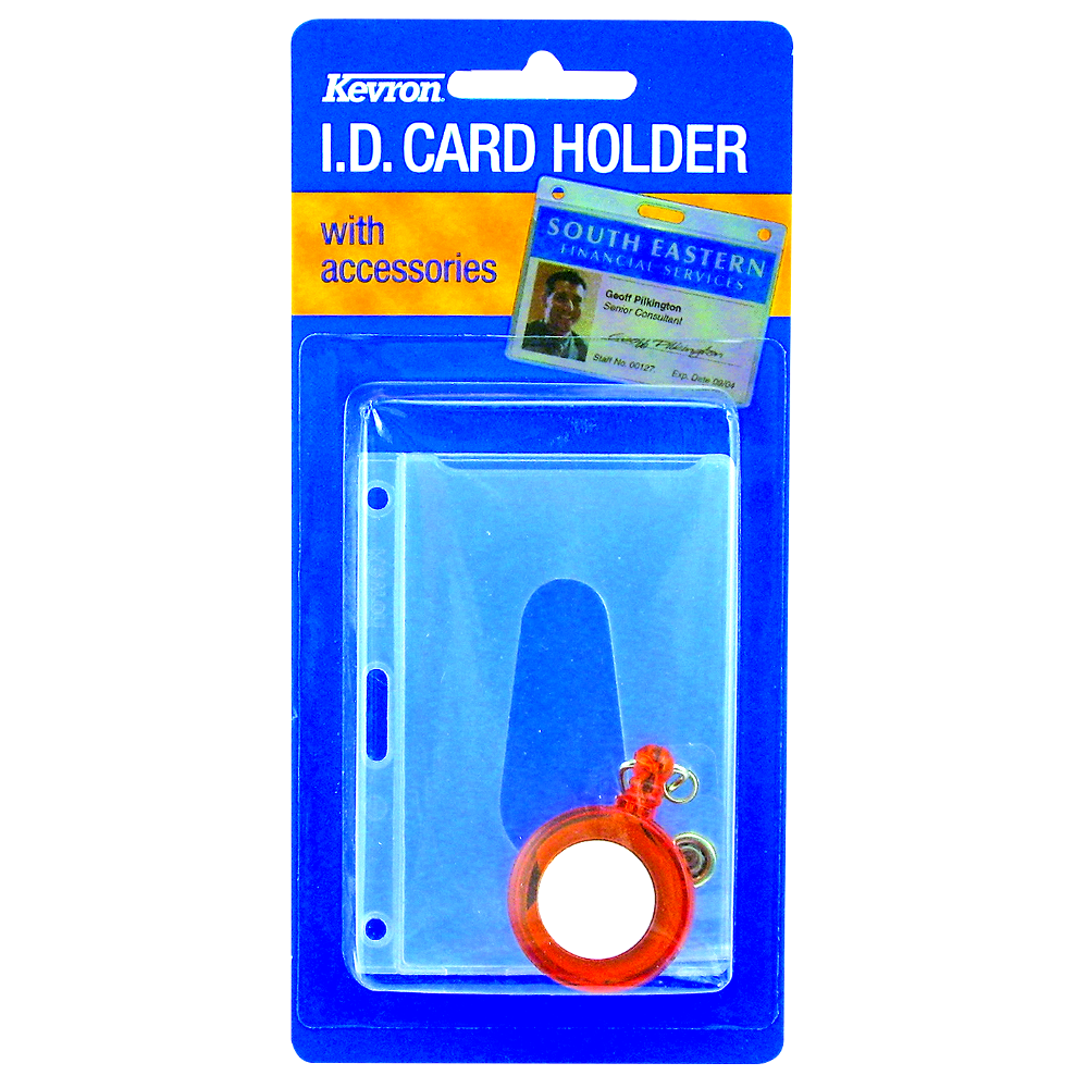KEVRON ID1013 RE Clear Card Holder & Reel Pack - Clear