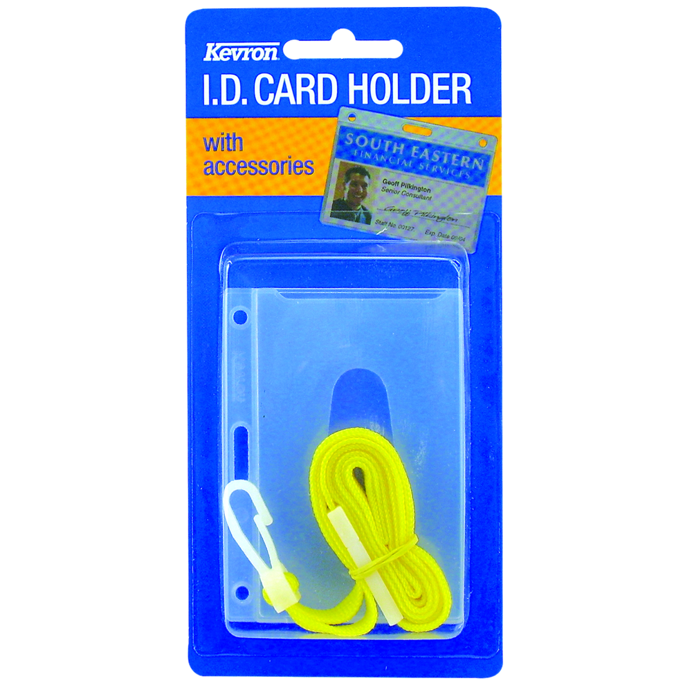 KEVRON ID1013 LA Clear Card Holder with Lanyard - Clear