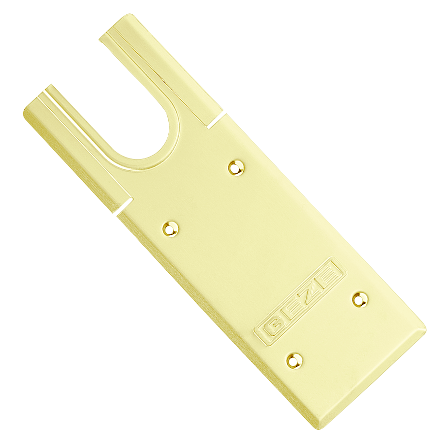 GEZE TS550 Cover Plate for Floor Spring - Polished Brass