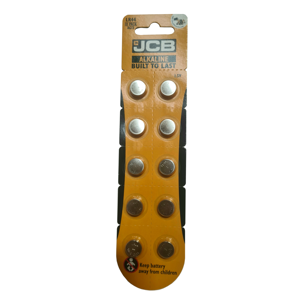 JCB LR44 Alkaline Battery - LR44 Pack of 10