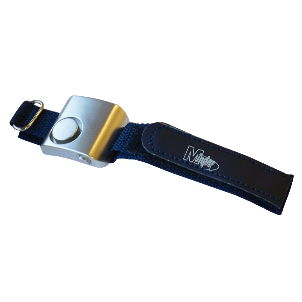 MINDER Wrist Personal Alarm - Blue & Silver