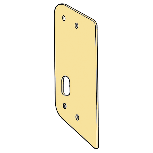 KICKSTOP AT1 Anti-Thrust Plate To Suit Deadlocks - AT1 Oval Keyway Brasslux