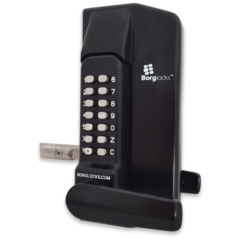 BORG LOCKS BL3400 ECP Lever Operated Marine Grade Metal Gate Single Digital Lock - Without Key Override