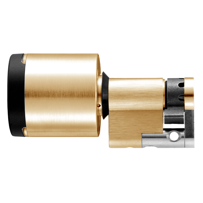 EVVA AirKey Euro Half Proximity Cylinder - Sizes 31mm to 92mm Polished Brass