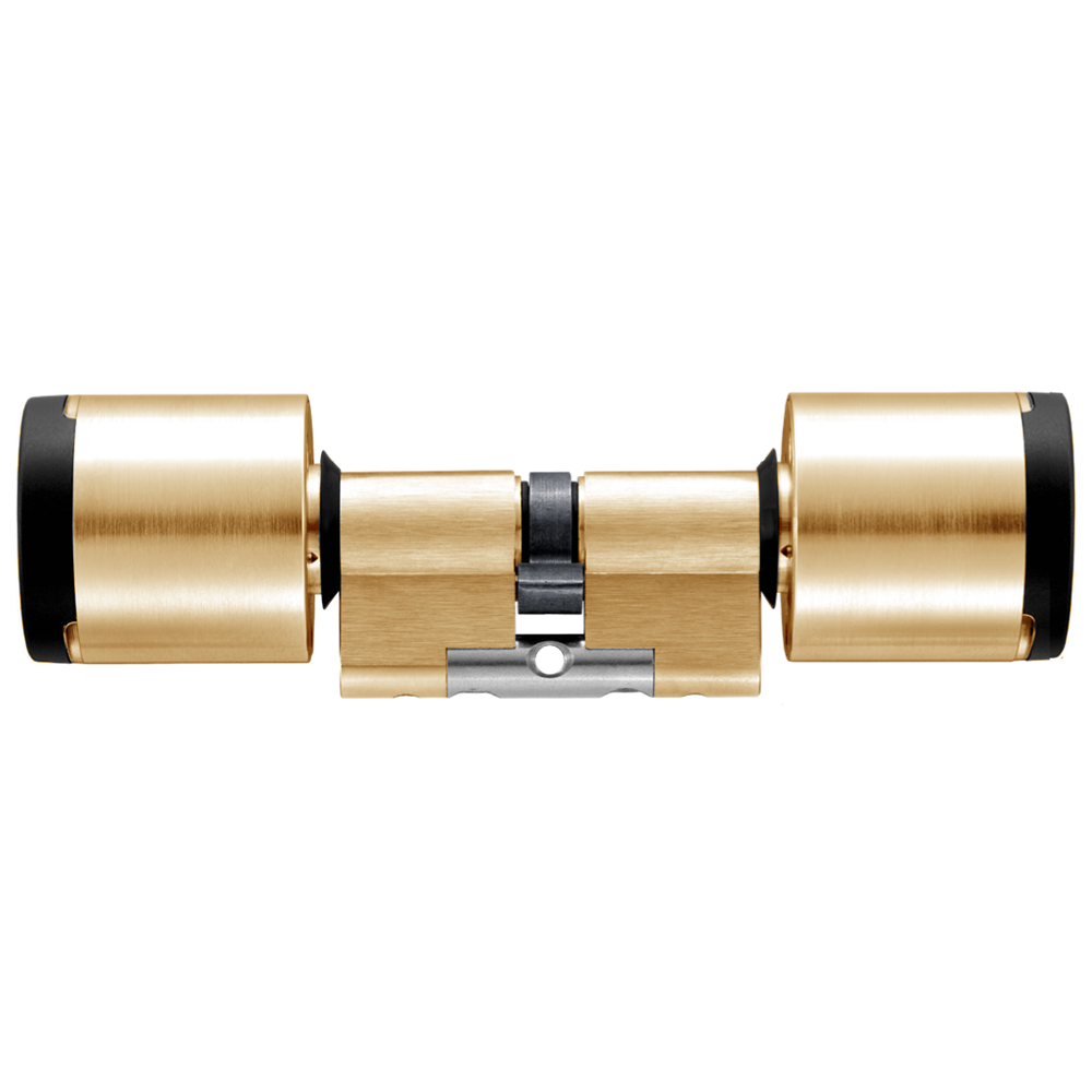 EVVA AirKey Euro Double Proximity & Proximity Cylinder - Sizes 62mm to 92mm Polished Brass