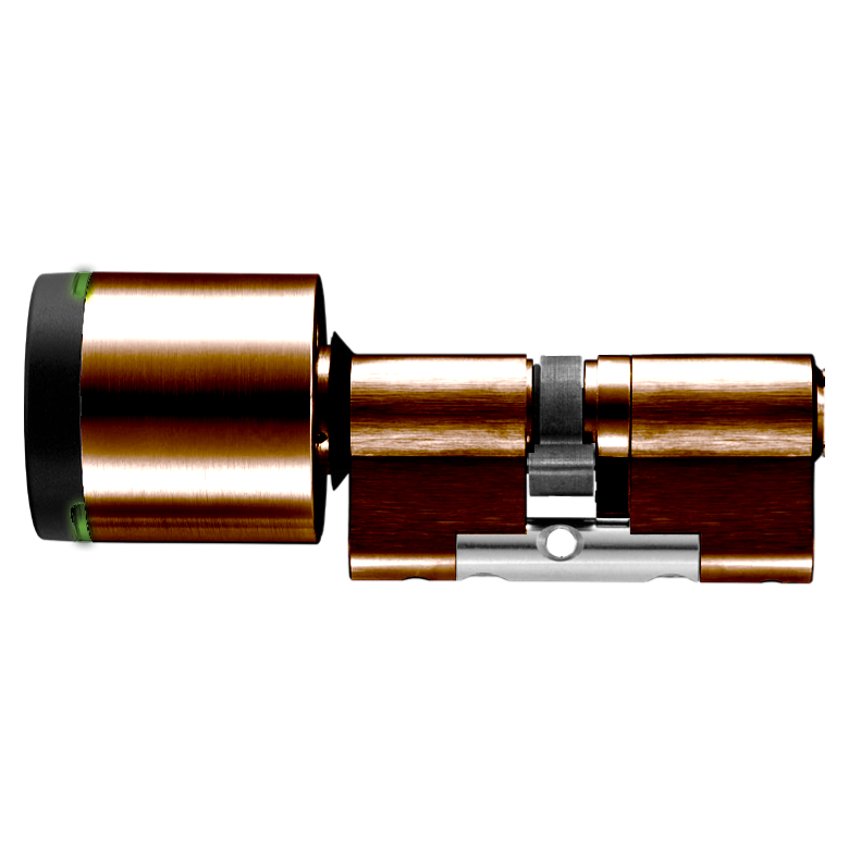 EVVA AirKey Euro Double Proximity & Key ICS Cylinder - Sizes 62mm to 92mm Patina Brown (Bronze)
