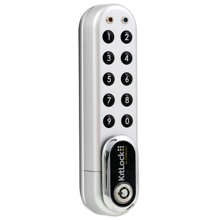 CODELOCKS Kitlock KL1000 G3 Battery Operated Digital Cabinet Lock - Silver