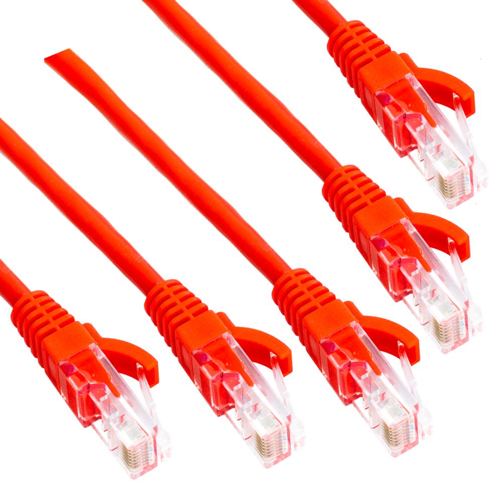 HAYDON MARKETING RJ45 CAT5e Patch Lead 5 Pack - 2m Red