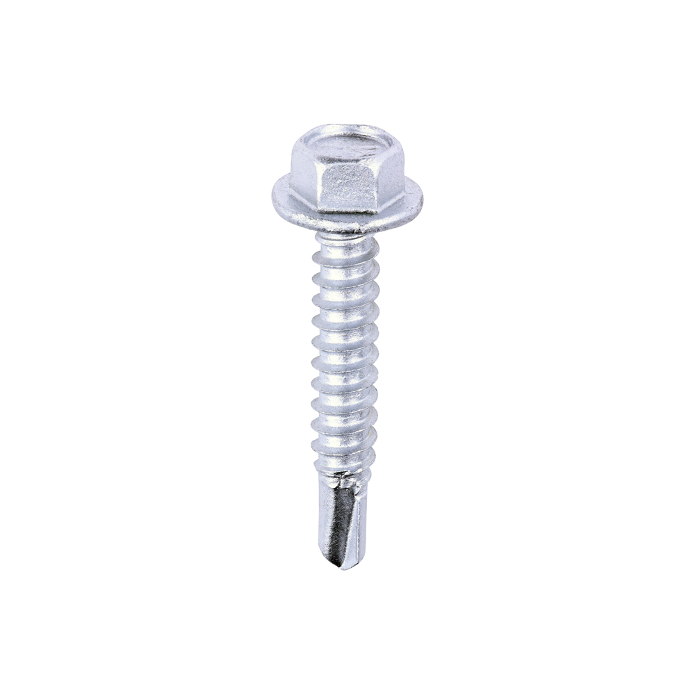 Metal Construction Light Section Screws - Hex - Self-Drilling - Exterior - Silver Organic - 5.5x32