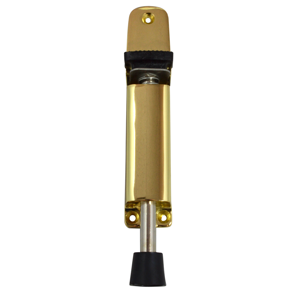 JEDO Foot Operated Door Holder 180mm x 37mm - Polished Brass