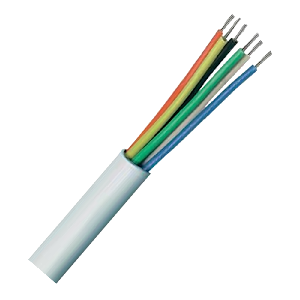 Securi-Flex Alarm Cable TCCA Type 3 To BS4737 White - 6 Core PVC SFX/6C-TY3-PVC-WHT-100