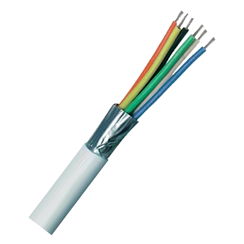 Securi-Flex Alarm Cable TCCA Type 3 To BS4737 White - 6 Core Screened LSF SFX/6C-TY3-SCR-LSF-WHT-100