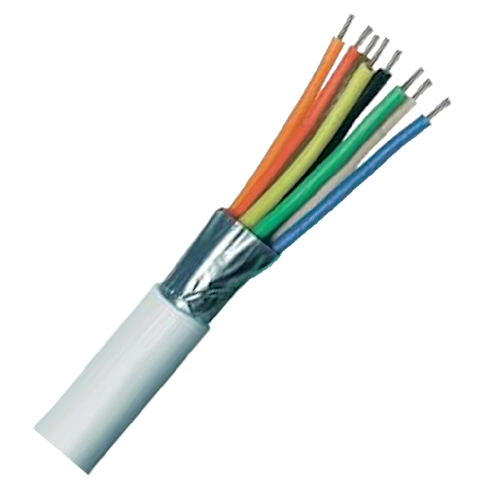 Securi-Flex Alarm Cable TCCA Type 3 To BS4737 White - 8 Core Screened LSF SFX/8C-TY3-SCR-LSF-WHT-100