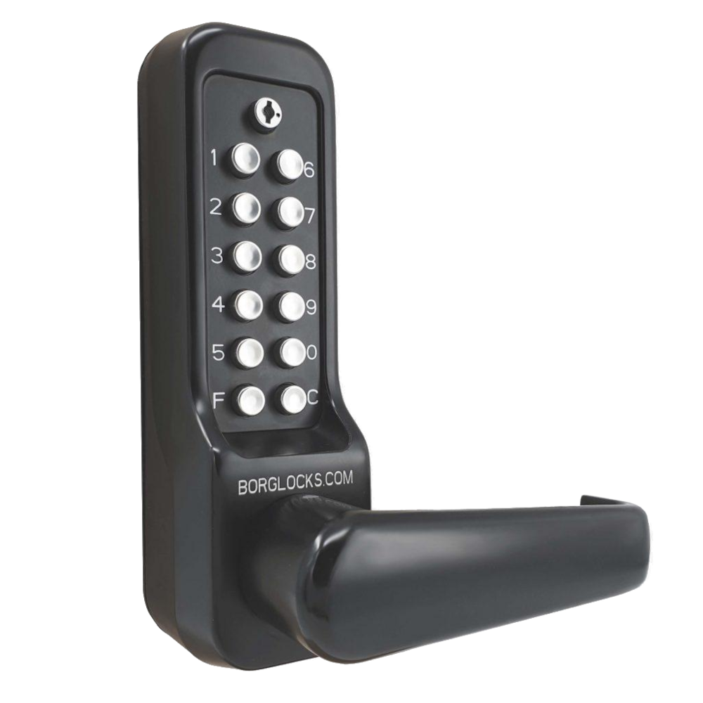 BORG BL7000 MG Pro ECP Marine Grade Easicode Pro Digital Lock With Lever Handle And No Latch - Black