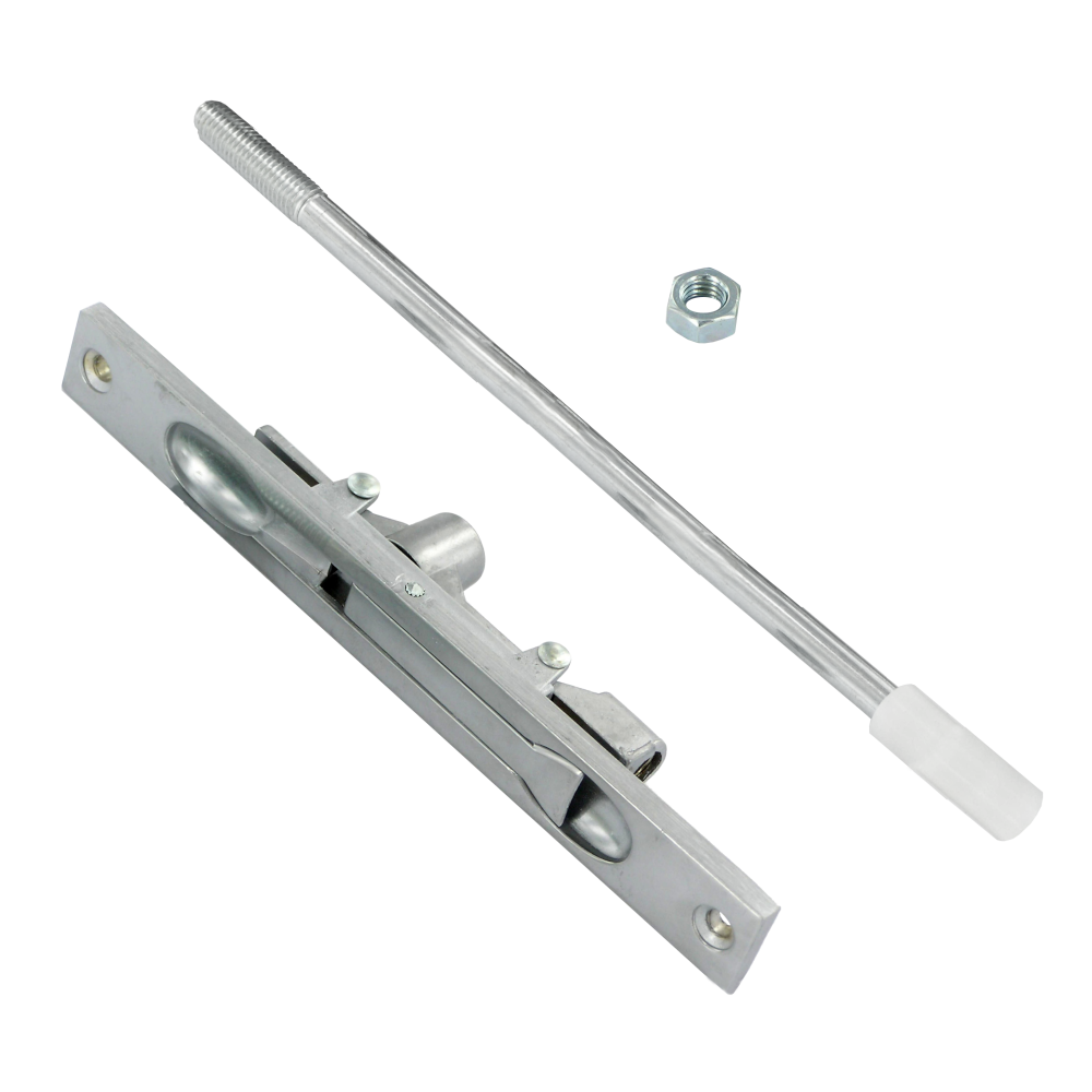 AXIM FB6401 Series Flush Bolt 20mm Wide Flat Face Silver Anodised - 230mm