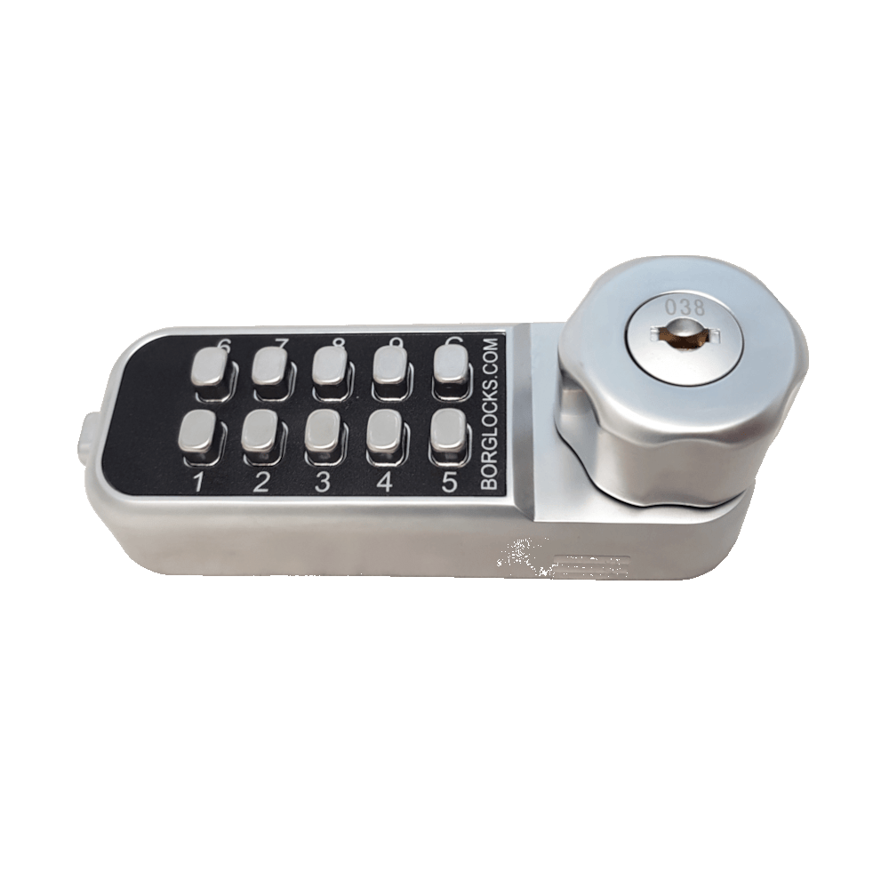 BORG LOCKS BL1716 Horizontal Mini Cabinet Lock Easicode Pro c/w Cam And Key Override - BL1716 SC ECP