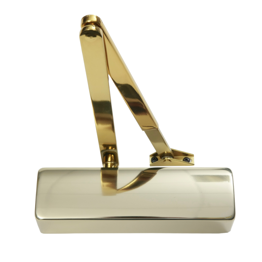 GEZE TS2000NV Size 2-4 Overhead Door Closer - Polished Brass (No Backcheck)