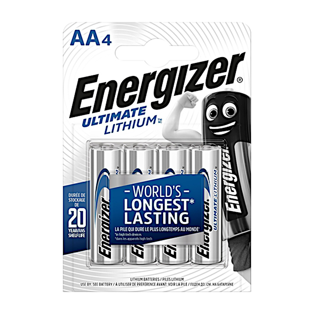 ENERGIZER AA Ultimate Lithium Battery - AA - 4 Pack