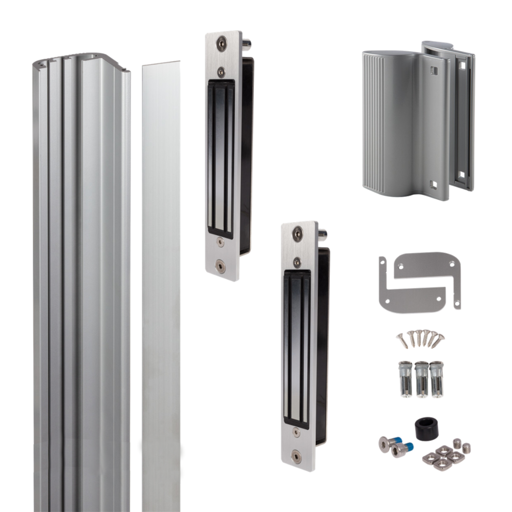 LOCINOX N-Line B-Mag Kit For Swing Gates - Silver