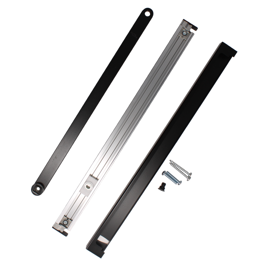 DORMAKABA G-N Contur Slide Arm & Channel - Black (RAL 9005)