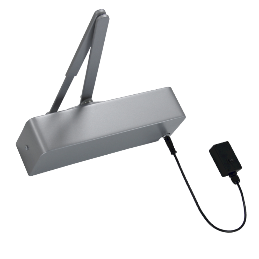 RUTLAND Electromagnetic Door Closer Swing Free & Hold Open Size EN4 - Silver