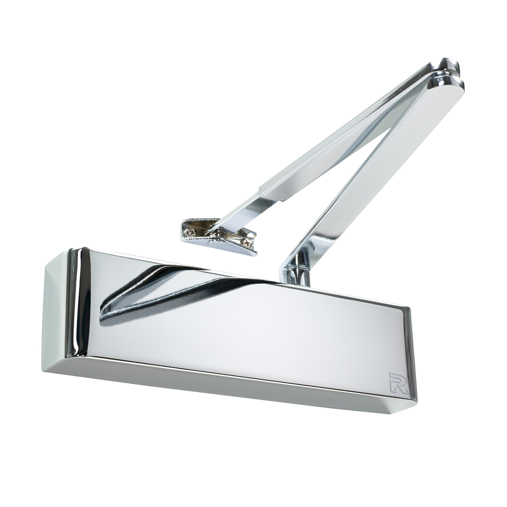 RUTLAND Fire Rated TS.9205 Door Closer Size EN 2-5 With Backcheck & Delayed Action - Polished Chrome