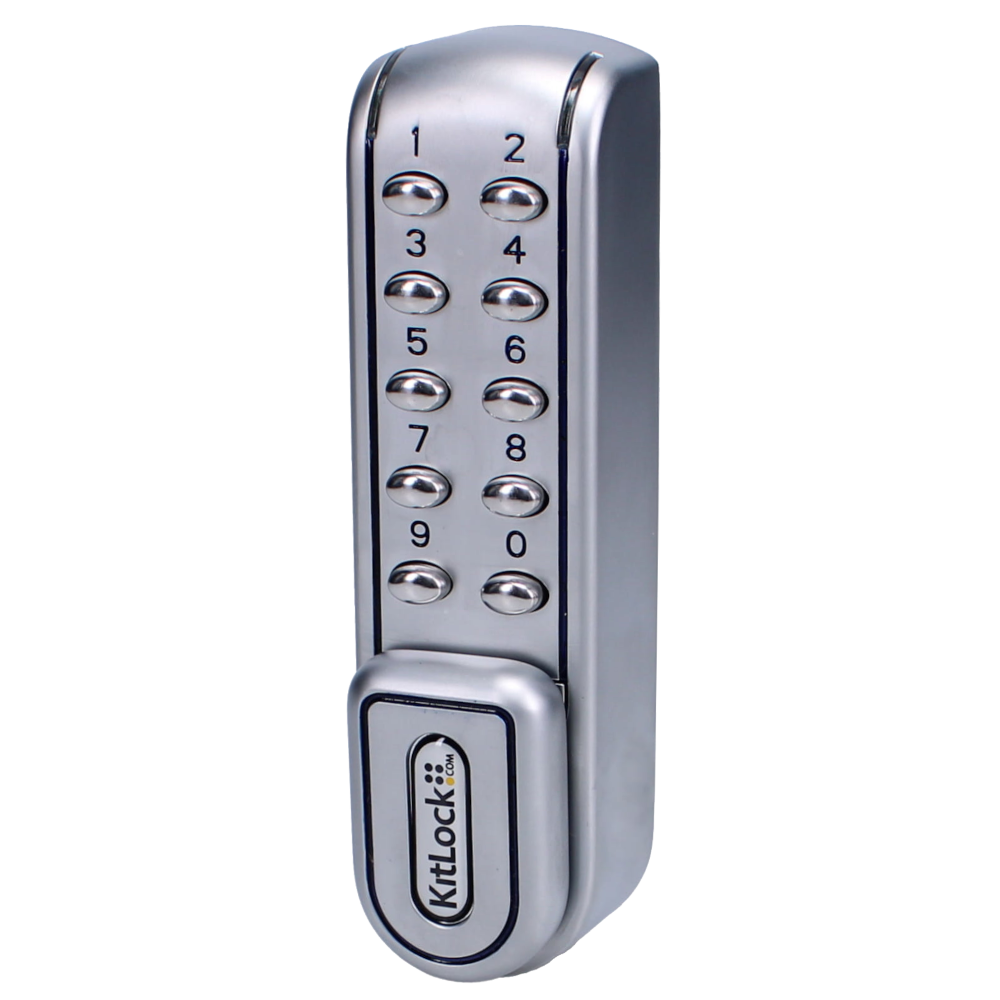 CODELOCKS KL1200 Battery Operated Digital Cabinet Lock - Silver Grey