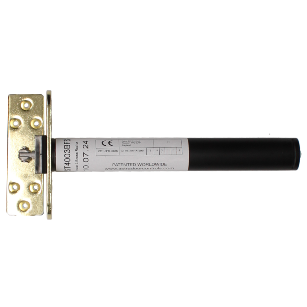 ASTRA DOOR AST4003 Narrow Door Closer Size 3 - Square Plate Brass