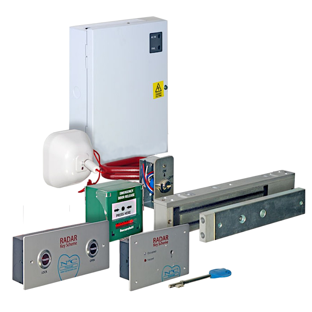 N&C Phlexicare E-Radar Automatic Disabled Toilet Entry System - Kit With Internal Maglock