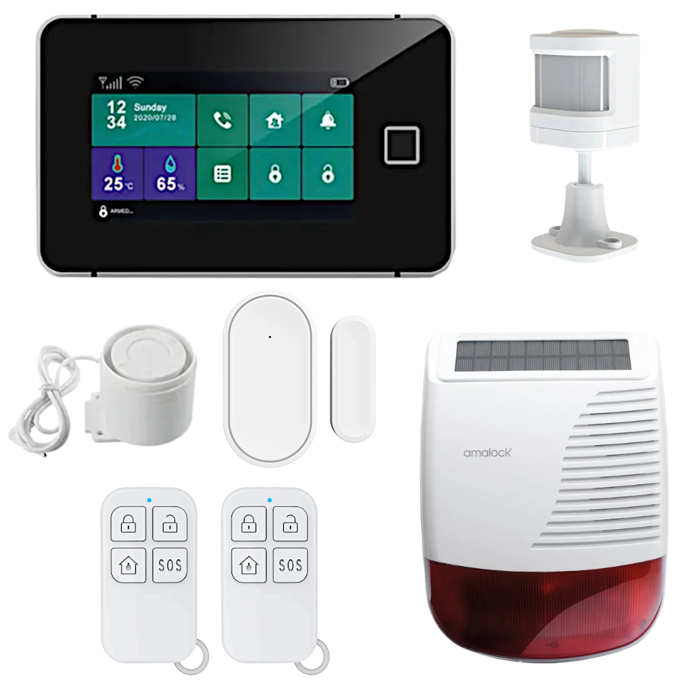 AMALOCK ALM5100 Smart Wi-Fi Alarm Kit With Fingerprint Sensor & External Sounder - ALM5100