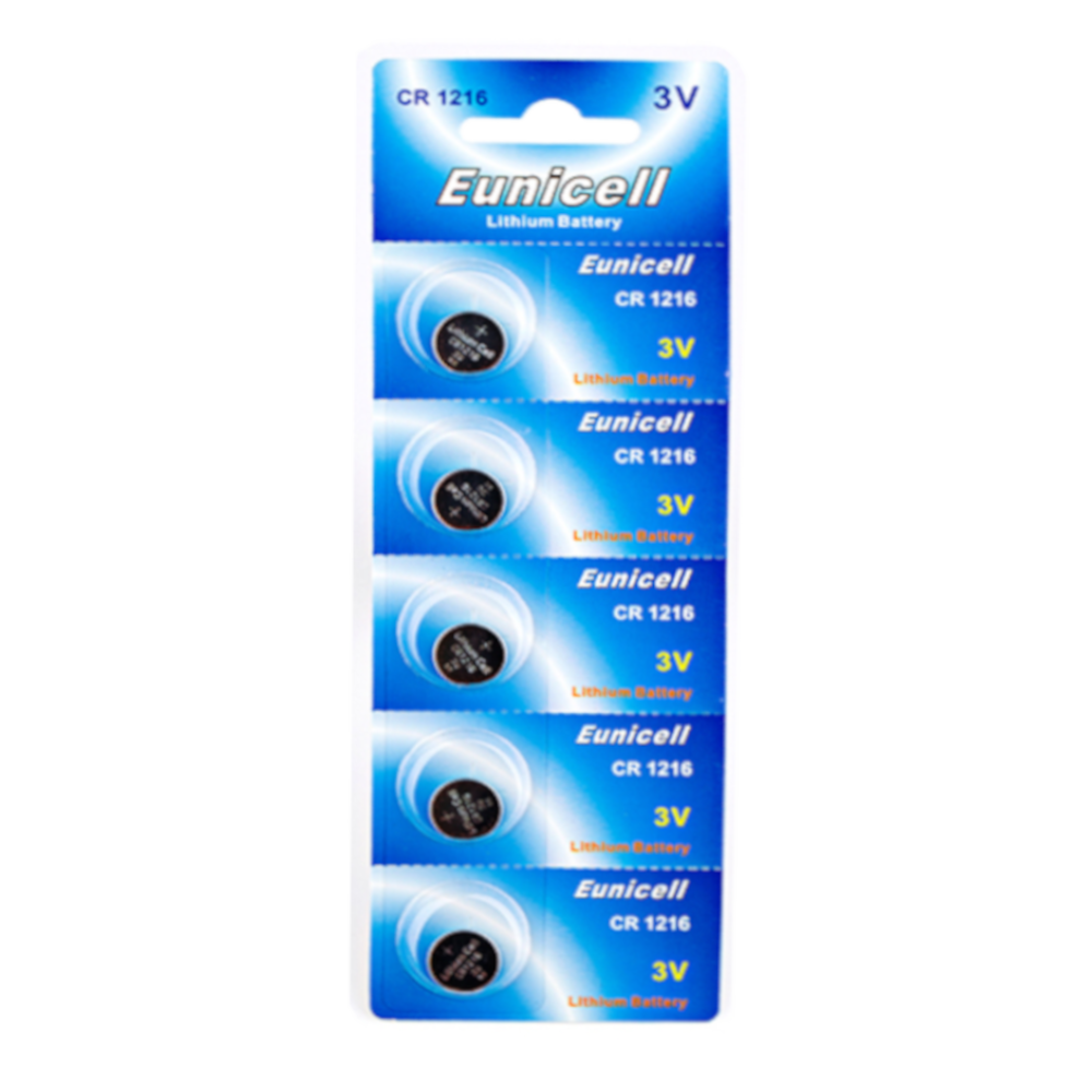 EUNICELL 3V CR1216 Button Cell Battery (5 PER CARD) - CR1216