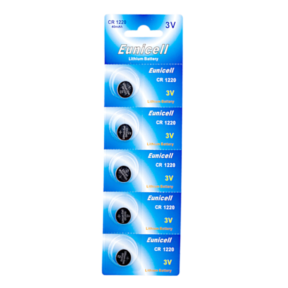 EUNICELL 3V CR1220 Button Cell Battery (5 PER CARD) - CR1220