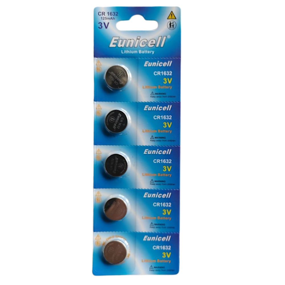 EUNICELL 3V CR1632 Button Cell Battery (5 PER CARD) - CR1632