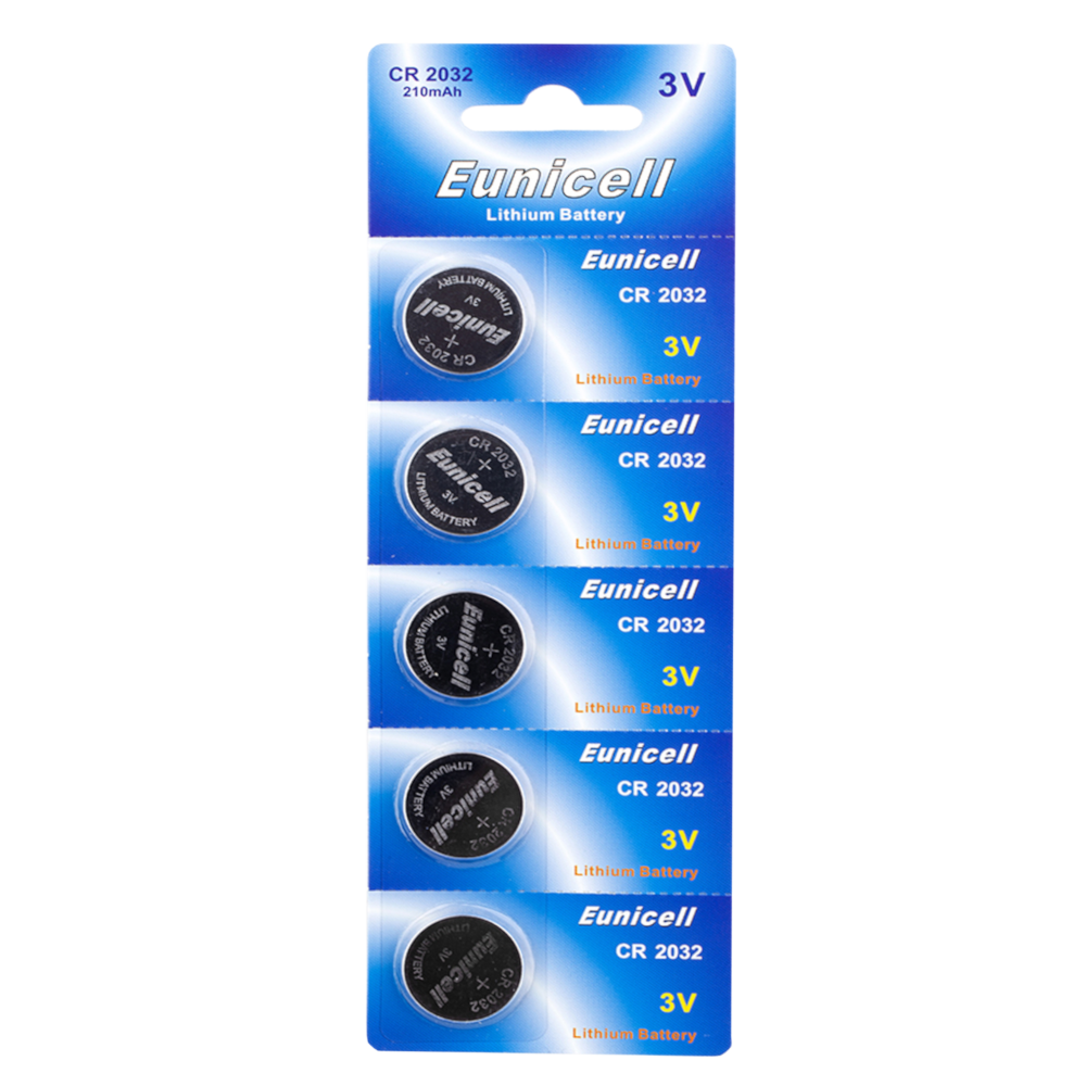 EUNICELL 3V CR2032 Button Cell Battery (5 PER CARD) - CR2032