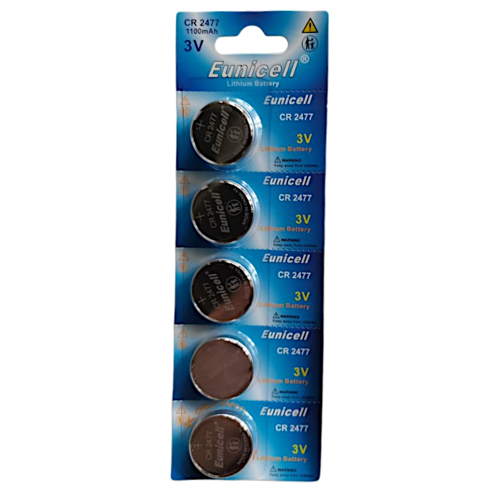 EUNICELL 3V CR2477 Button Cell Battery (5 PER CARD) - CR2477