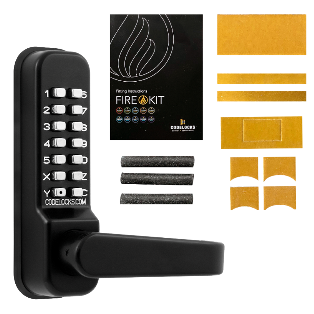 CL0400 Marine By Codelocks Digital Lock - Black - CL0415 With Passage Set And Fire Kit