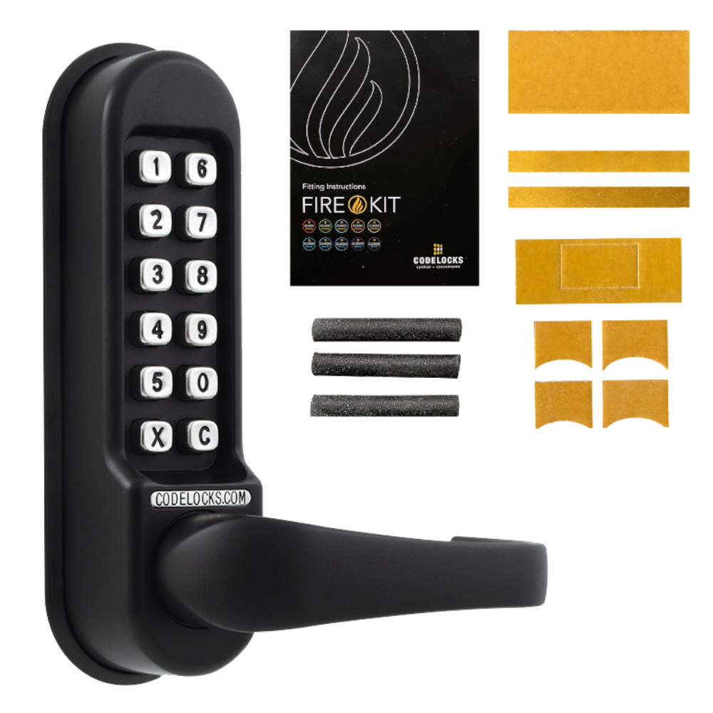 CL0510 Marine By Codelocks Digital Lock - Black - CL0510 Without Passage Set With Fire Kit