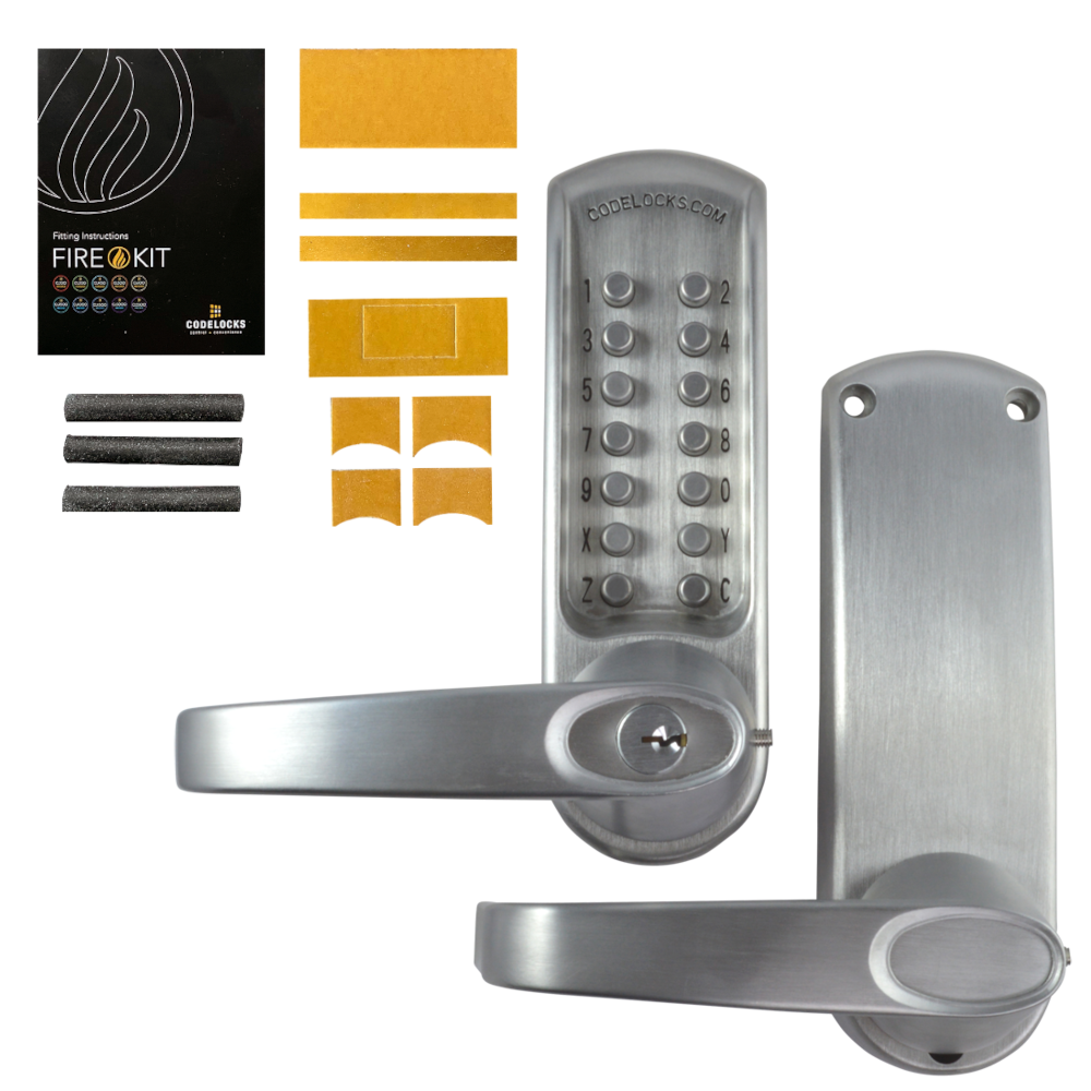 CODELOCKS CL610 Series Digital Lock With Tubular Latch - CL610 Without Passage Set With Fire Kit