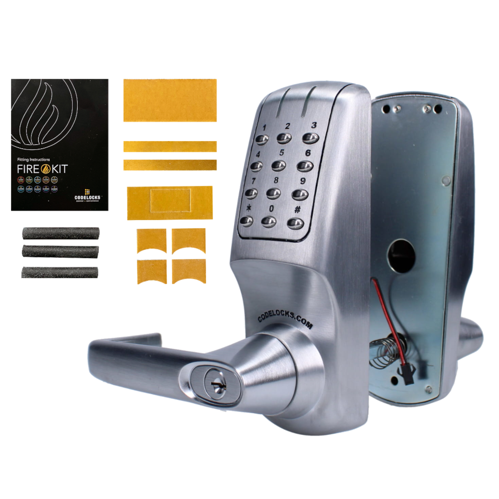CODELOCKS CL5010 Battery Operated Digital Lock - CL5010 Lever Operated With Fire Kit