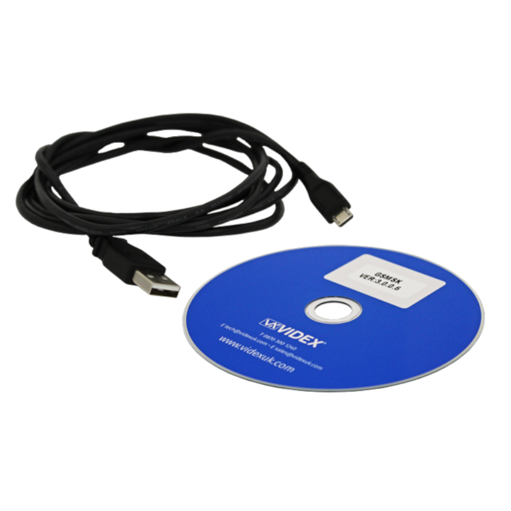 VIDEX GSMSK PC Programming Kit For GSM Intercom - Software CD & Micro USB Lead