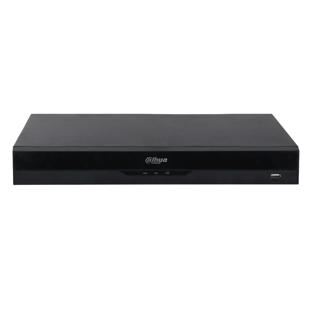 DAHUA NVR 4000 Series 16 Channel WizSense AI 256Mbps/180Mbps (AI Enabled) Incoming Bandwidth, 4K Output NVR4216-16P-EI - 8TB HDD