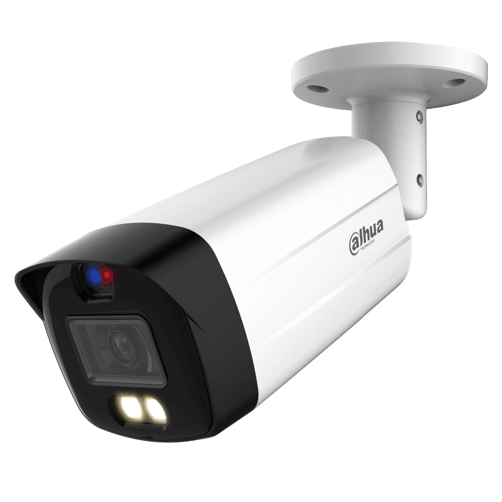 DAHUA HDCVI Bullet Camera 5MP 16:9 Active Deterrence Dual Illumination 12V DC - 5MP White