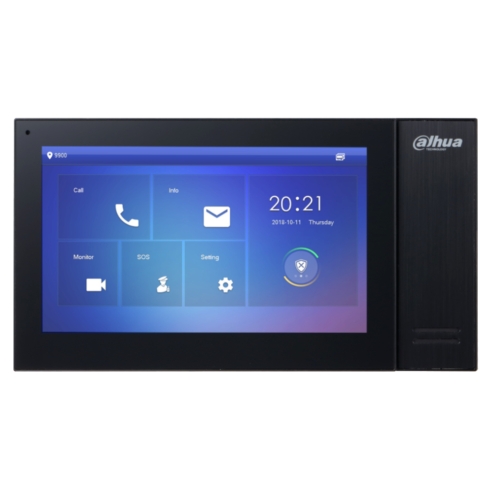DAHUA Video Door Entry VTH2 Series Indoor Monitor IP Economy 7 Inch Touchscreen - Black