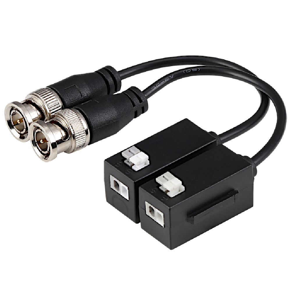 DAHUA HDCVI 4K Passive Video Transceiver Balun PFM800-4K Pigtail Design (Pack Of 2) - Black