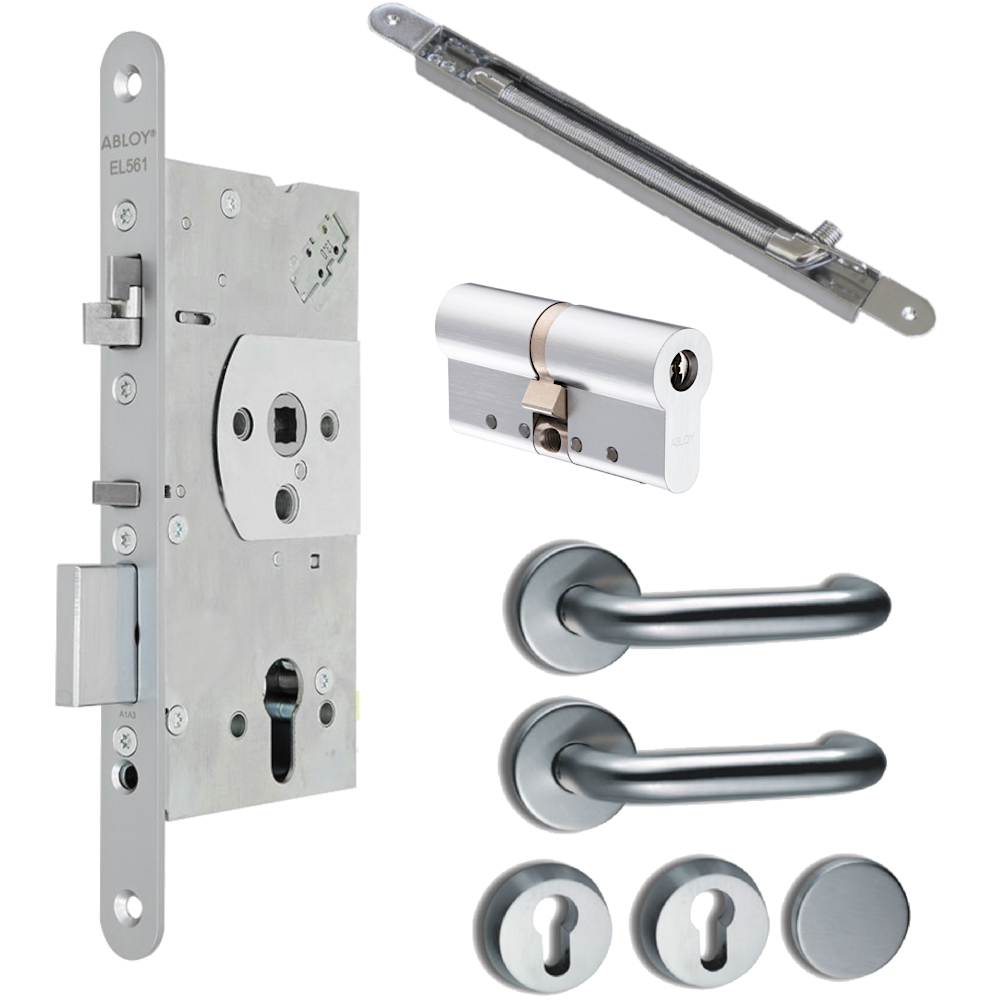 ABLOY EL561 DIN Electric Lock Read In/Out Package 2 - 65mm Backset (Package2)