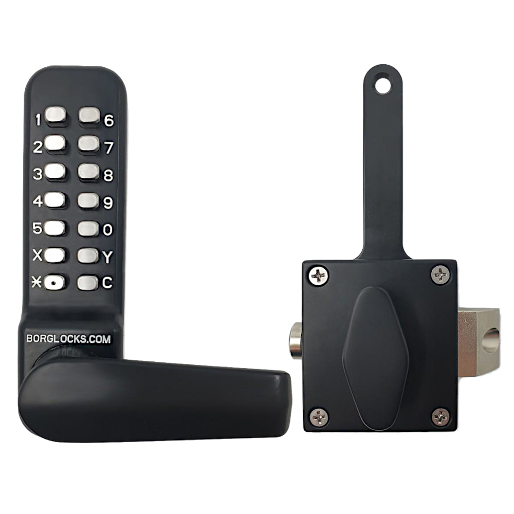 BORG LOCKS BL4409 ECP Marine Grade Wooden Gate Digital Lock With Slam Latch & Holdback - BL4409 ECP MG
