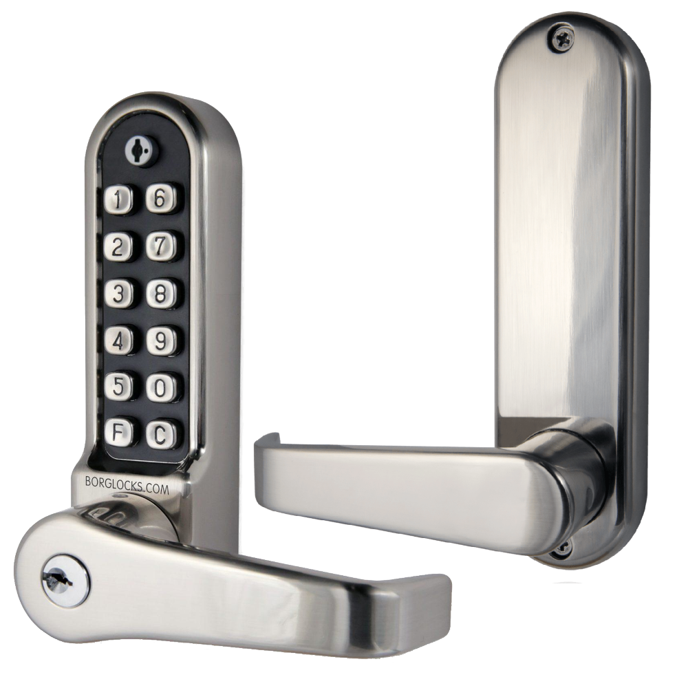 BORG LOCKS BL5701 ECP Digital Lock With 60mm Tubular latch & Key Override - BL5701 SS ECP