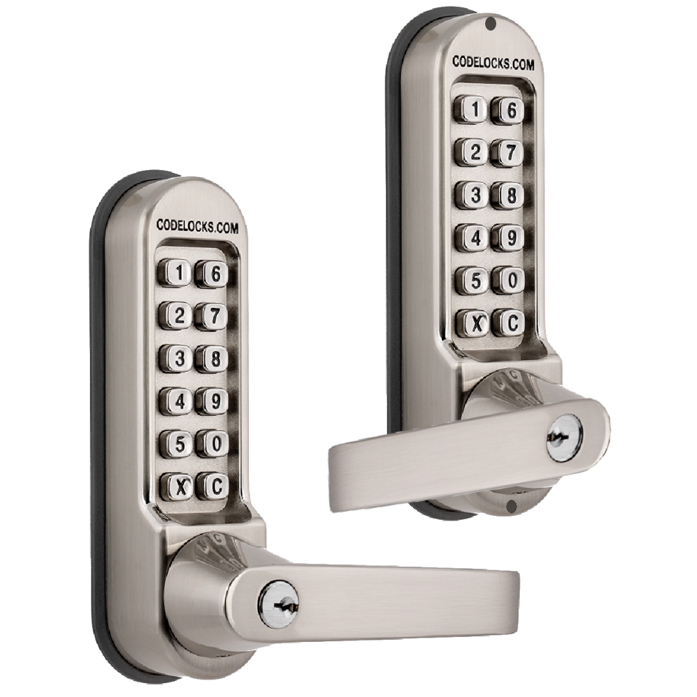 CODELOCKS CL510KEY/CL515KEY Back To Back Digital Lock With Tubular Latch & Key Override - No Passage Function CL510KEY BB